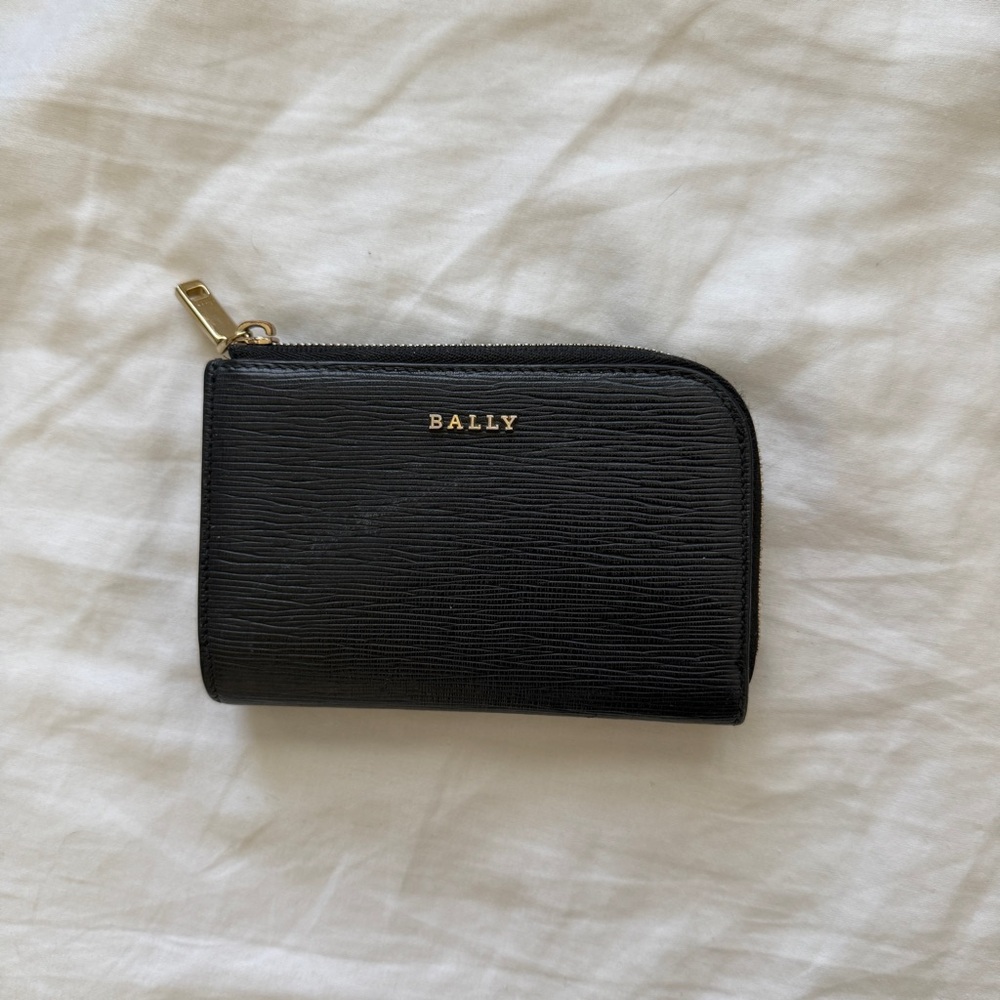 Bally Black Textured Leather Wallet
